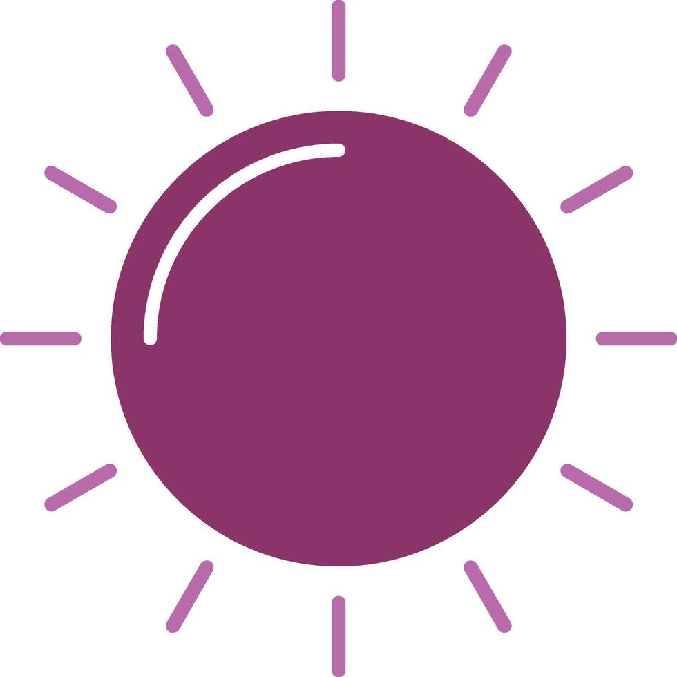 Sun Glyph Two Colour Icon vector