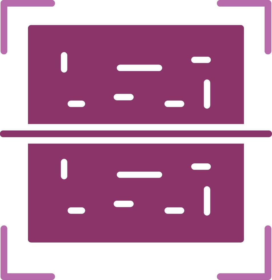 Qr Code Glyph Two Colour Icon vector