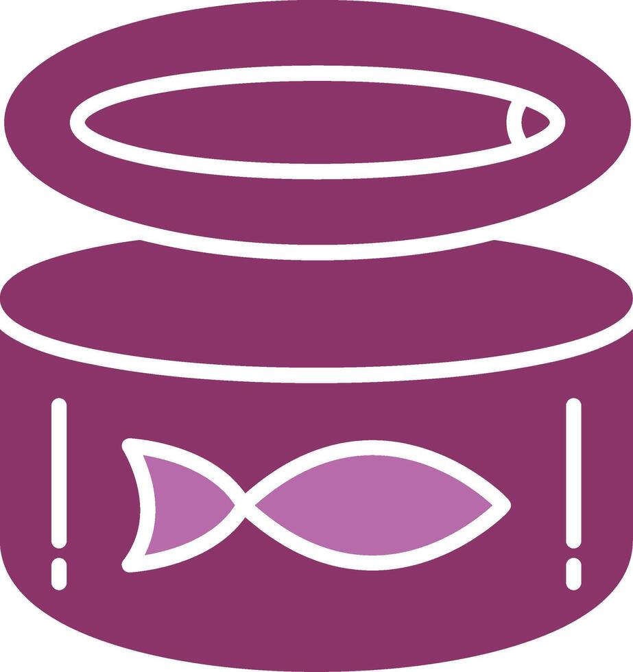 Canned Food Glyph Two Colour Icon vector