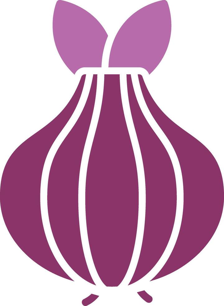 Onion Glyph Two Colour Icon vector