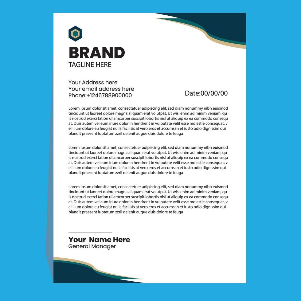 letterhead template design vector
