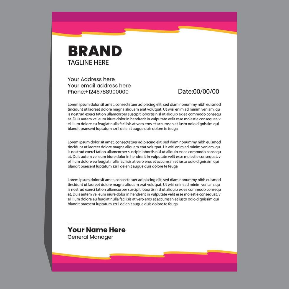 letterhead template design vector