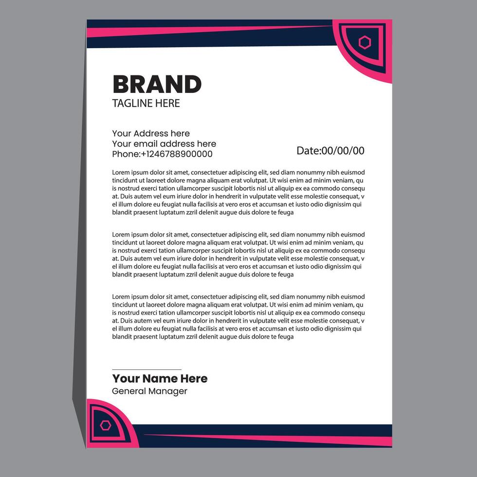 letterhead template design vector