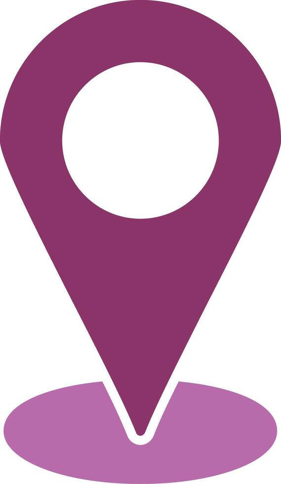 Starred Location Glyph Two Colour Icon vector