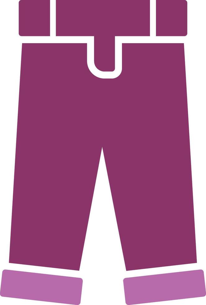 Pants Glyph Two Colour Icon vector