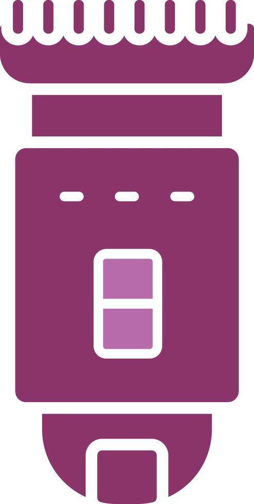 Shaving Machine Glyph Two Colour Icon vector