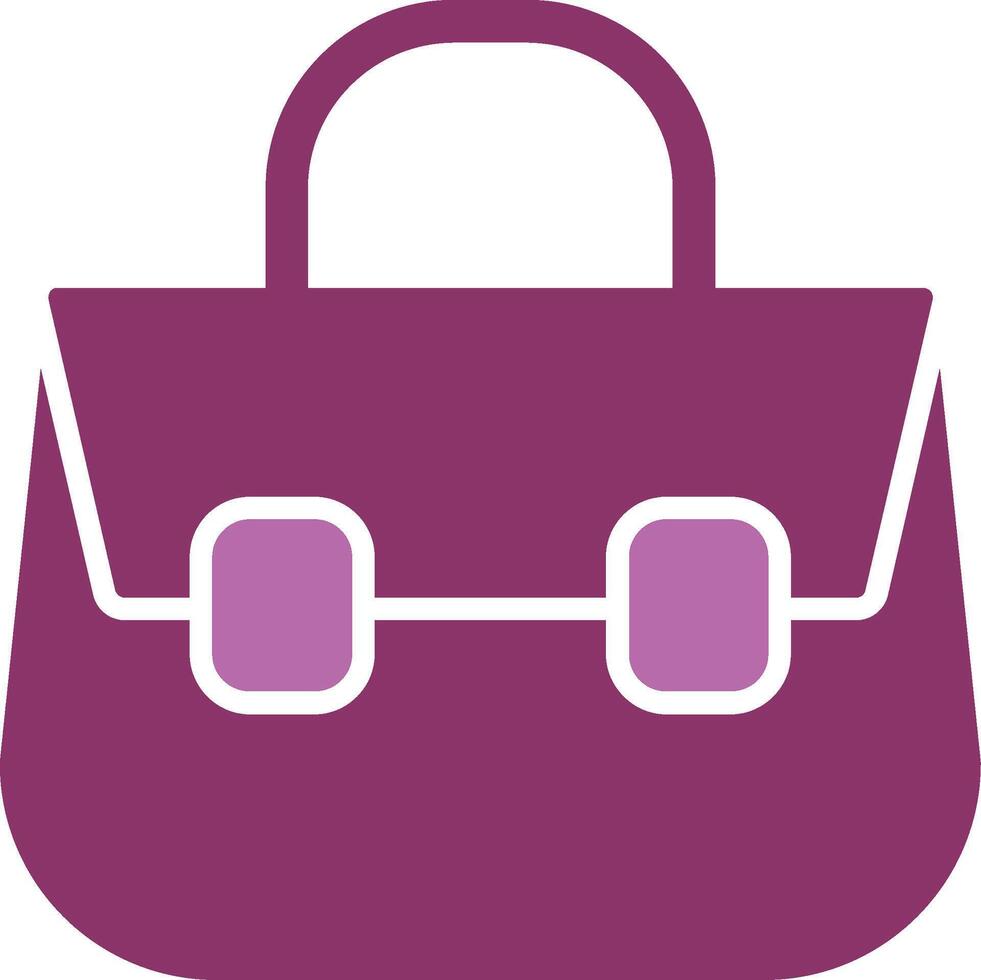 Shoulder Bag Glyph Two Colour Icon vector