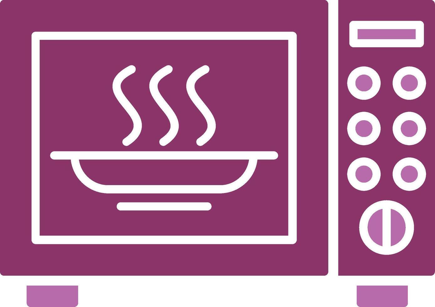 Microwave Glyph Two Colour Icon vector