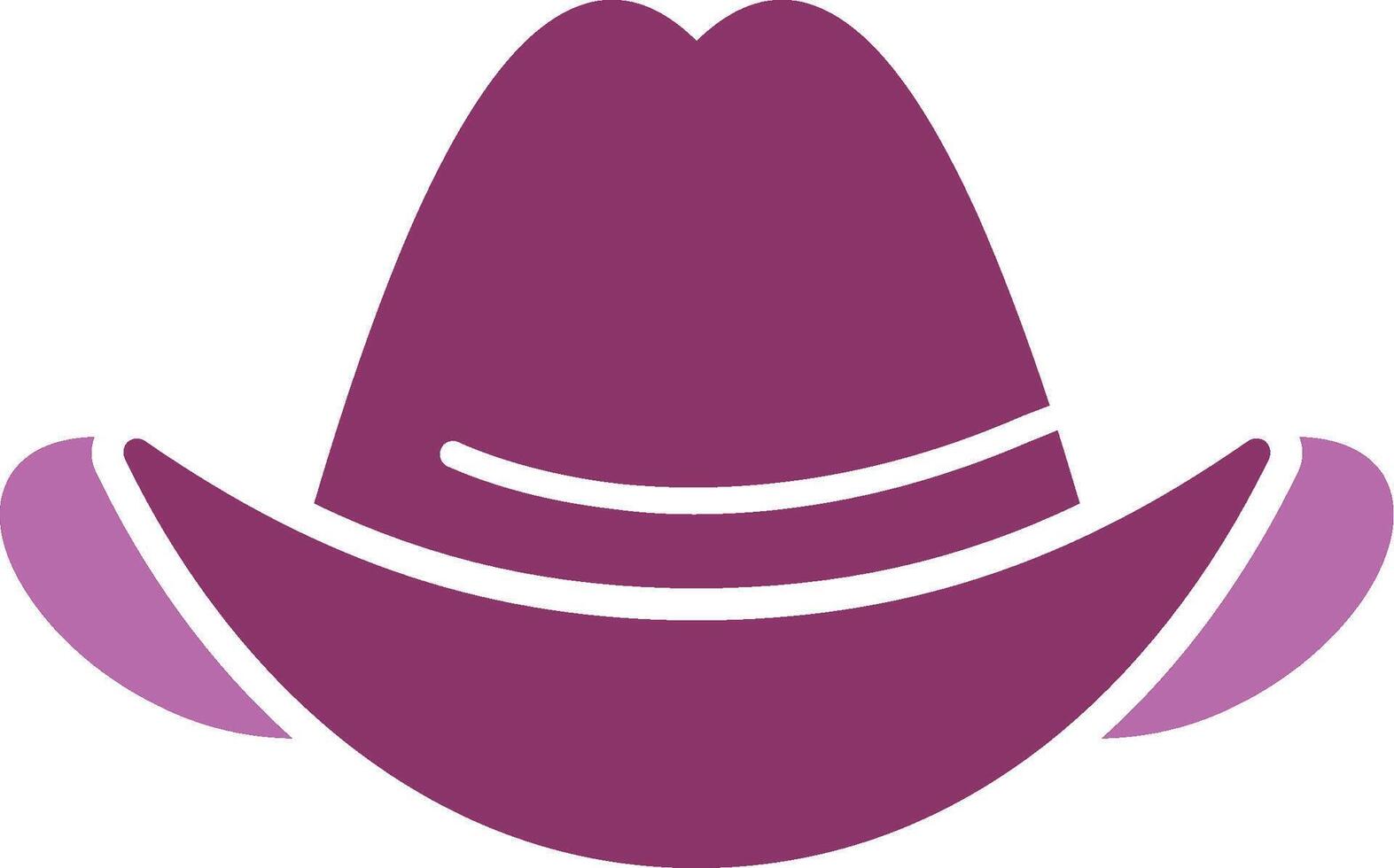 sombrero glifo dos color icono vector