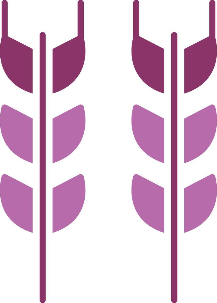 Wheat Glyph Two Colour Icon vector