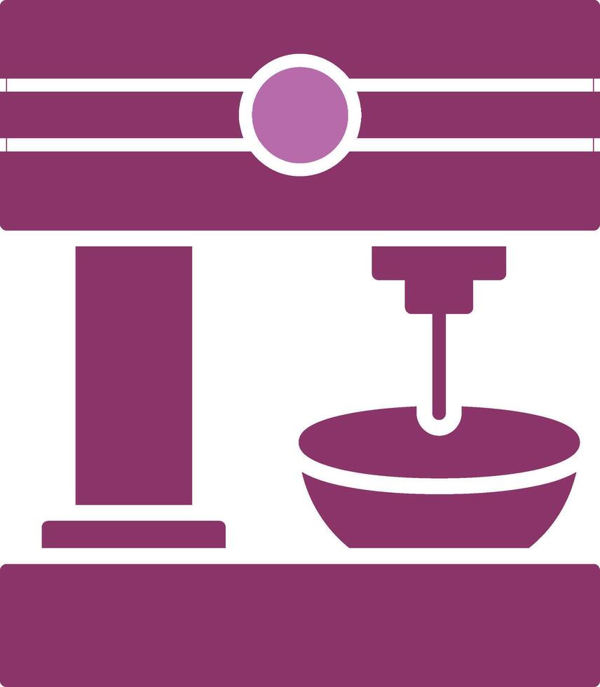 Mixing Machine Glyph Two Colour Icon vector