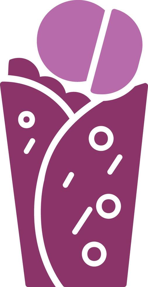 Wrap Glyph Two Colour Icon vector