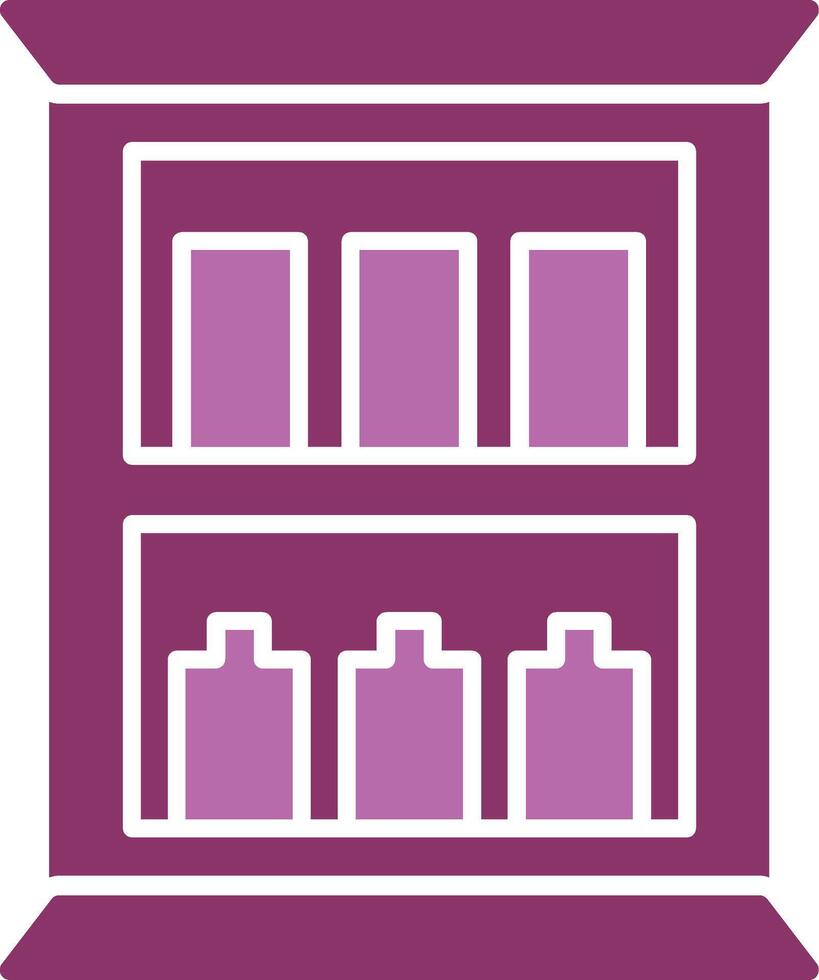 Medicine Cabinet Glyph Two Colour Icon vector