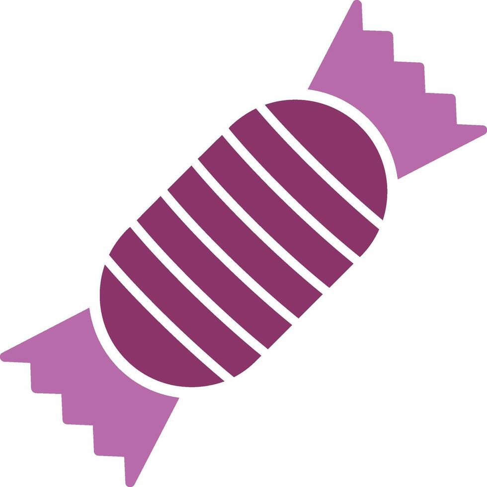 Toffee Glyph Two Colour Icon vector