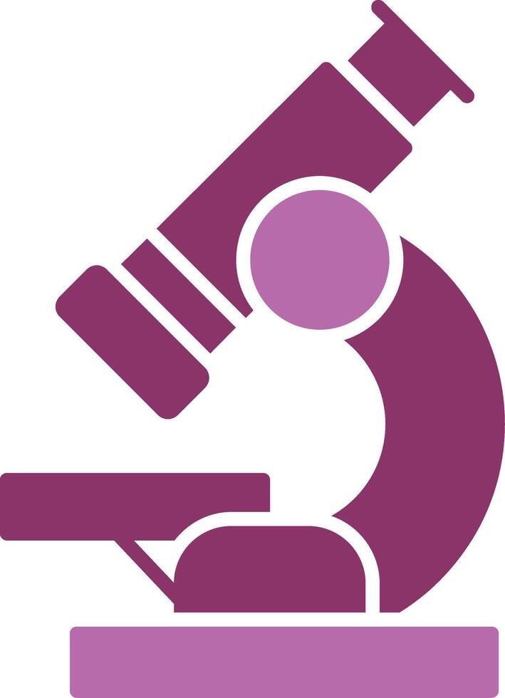 Microscope Glyph Two Colour Icon vector