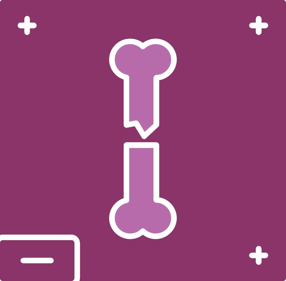 Bone X - ray Glyph Two Colour Icon vector