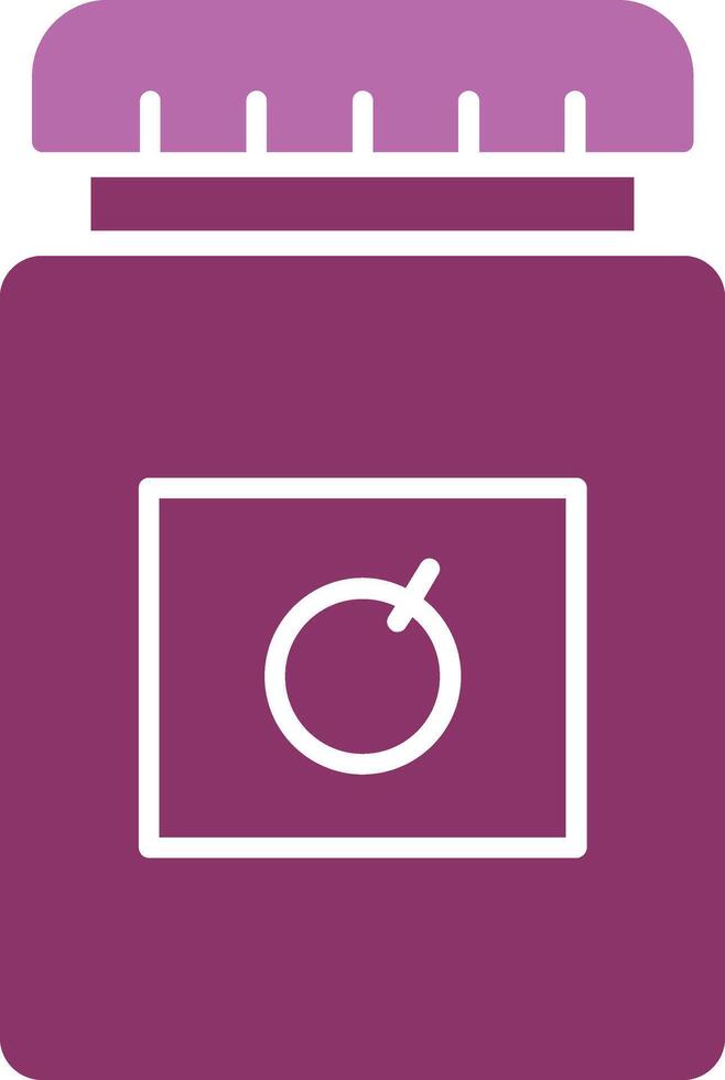 Jam Jar Glyph Two Colour Icon vector