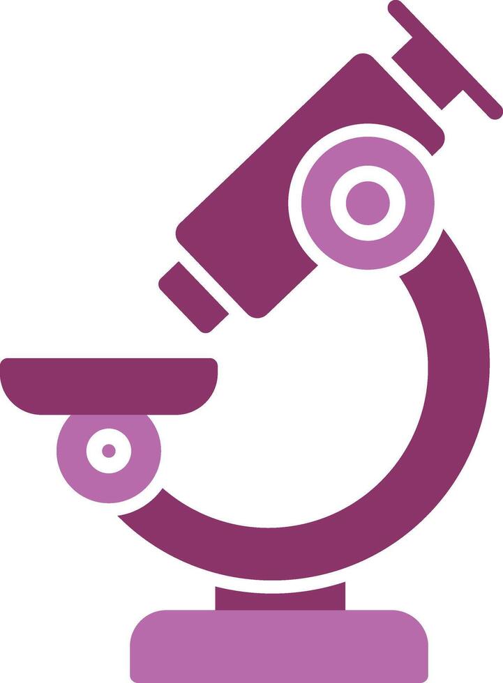 Microscope Glyph Two Colour Icon vector