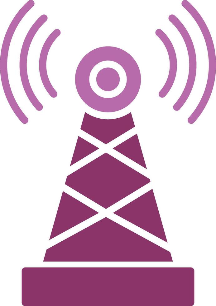 Telecommunications Glyph Two Colour Icon vector
