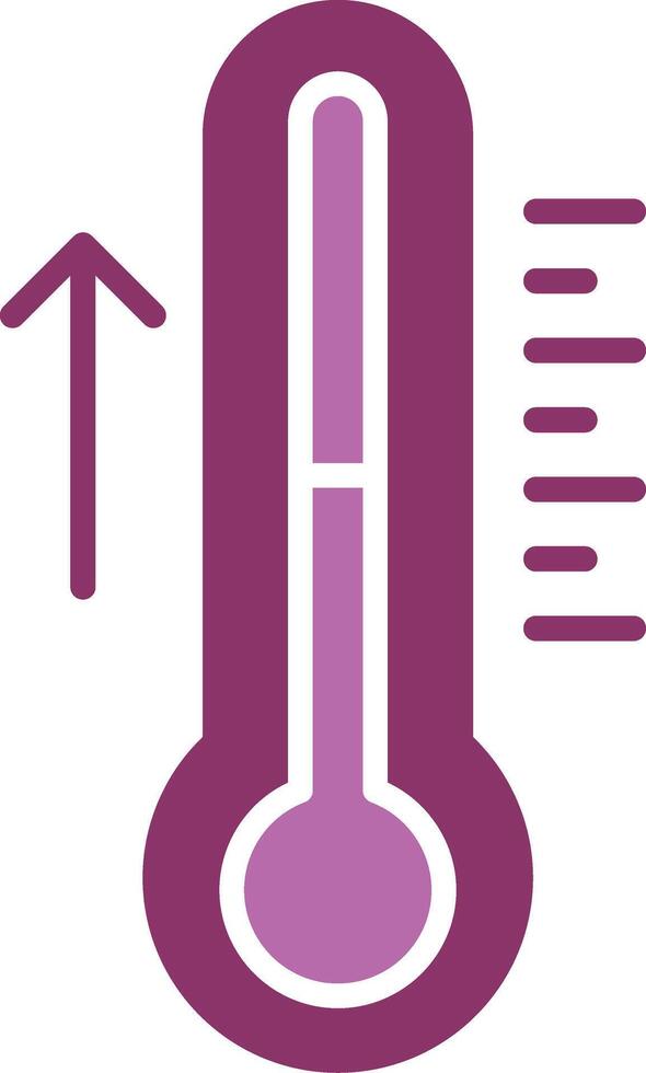Thermometer Glyph Two Colour Icon vector