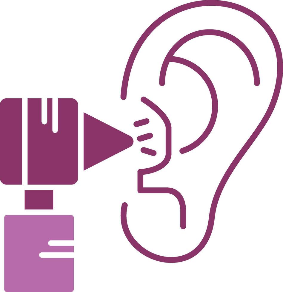 Otology Glyph Two Colour Icon vector