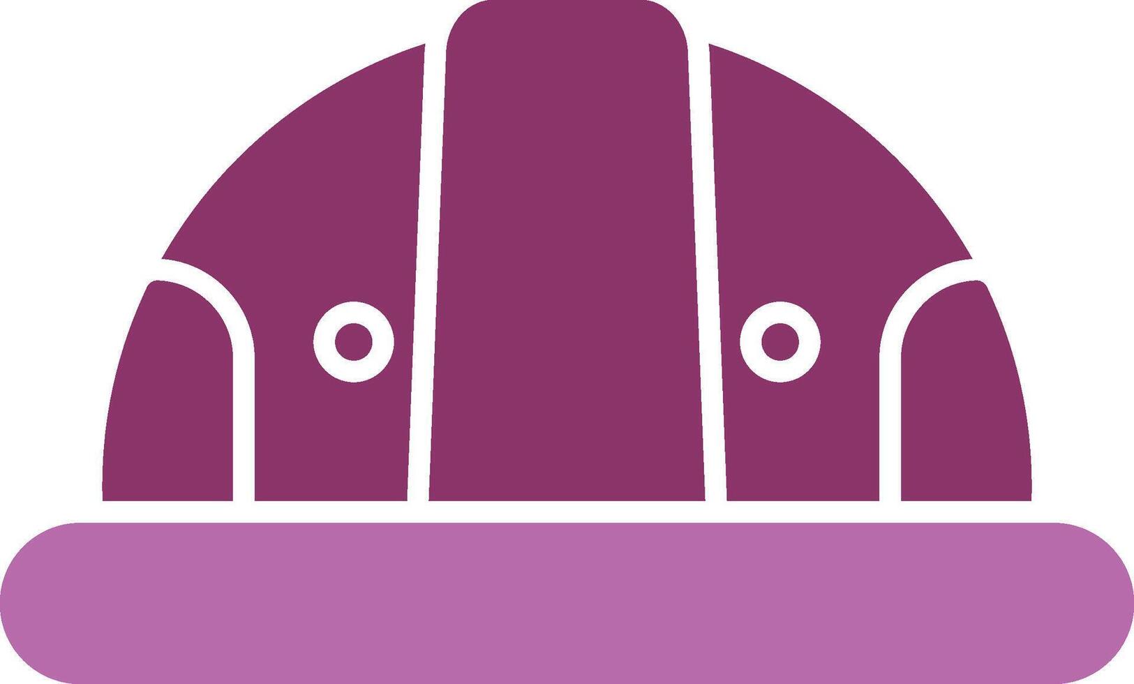 Helmet Glyph Two Colour Icon vector