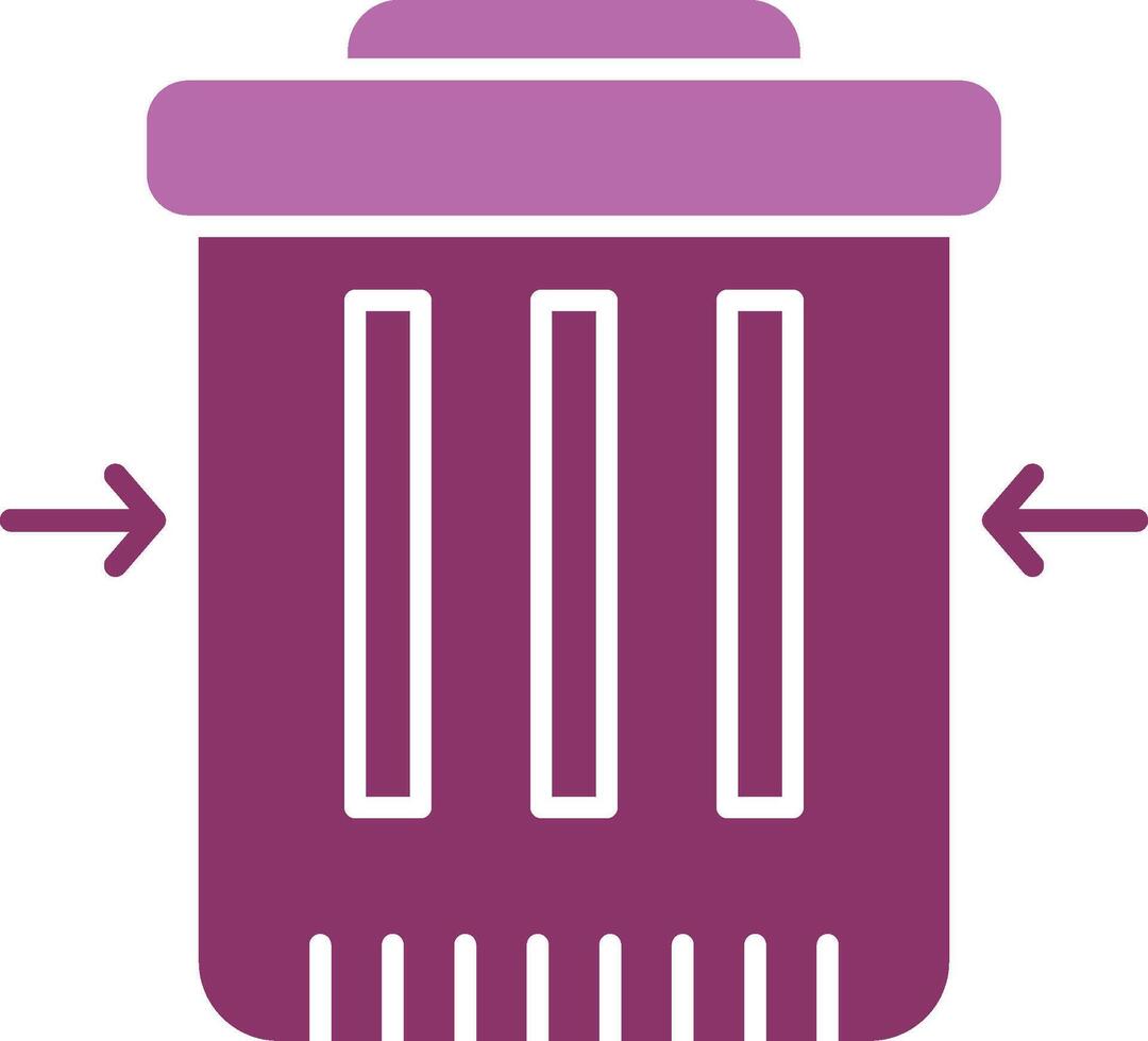 Waste Reduction Glyph Two Colour Icon vector