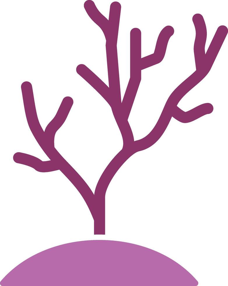 Coral Reef Glyph Two Colour Icon vector