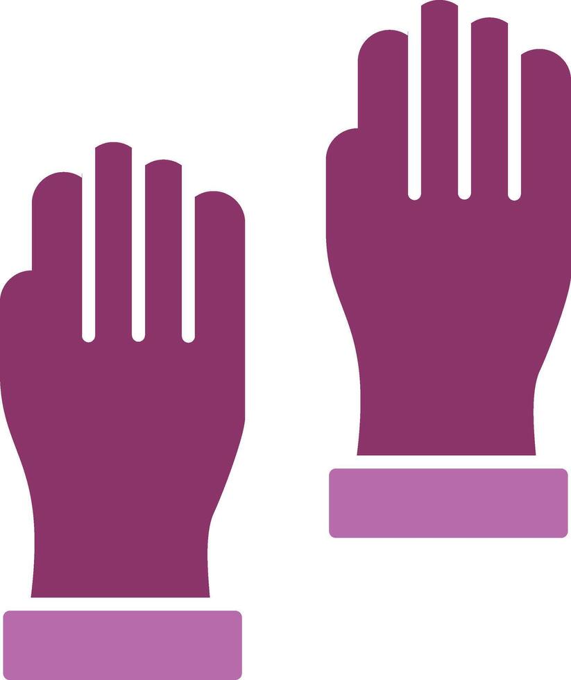 Gloves Glyph Two Colour Icon vector