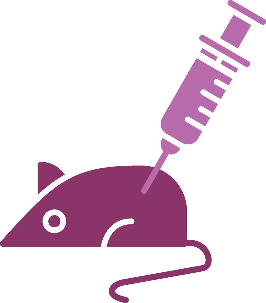 Animal Testing Glyph Two Colour Icon vector