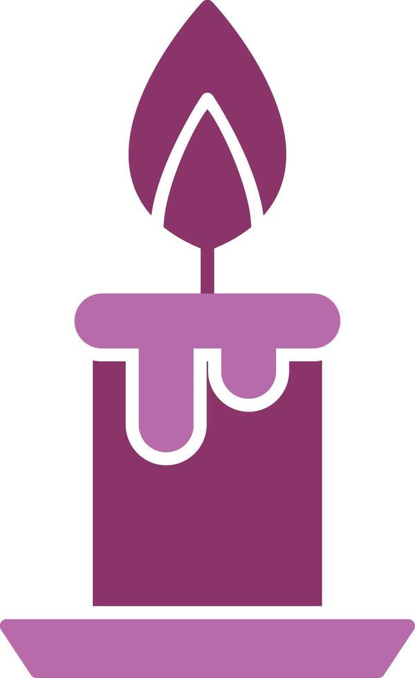 Burning Glyph Two Colour Icon vector