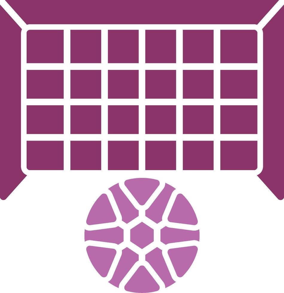 Goal Post Glyph Two Colour Icon vector