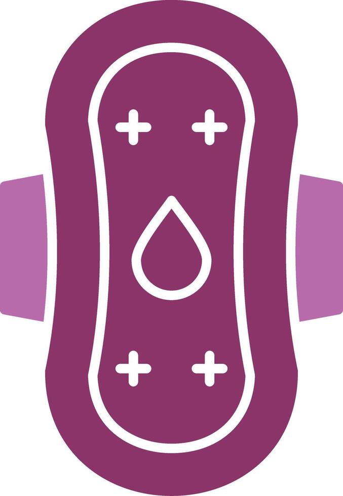 Sanitary Towel Glyph Two Colour Icon vector