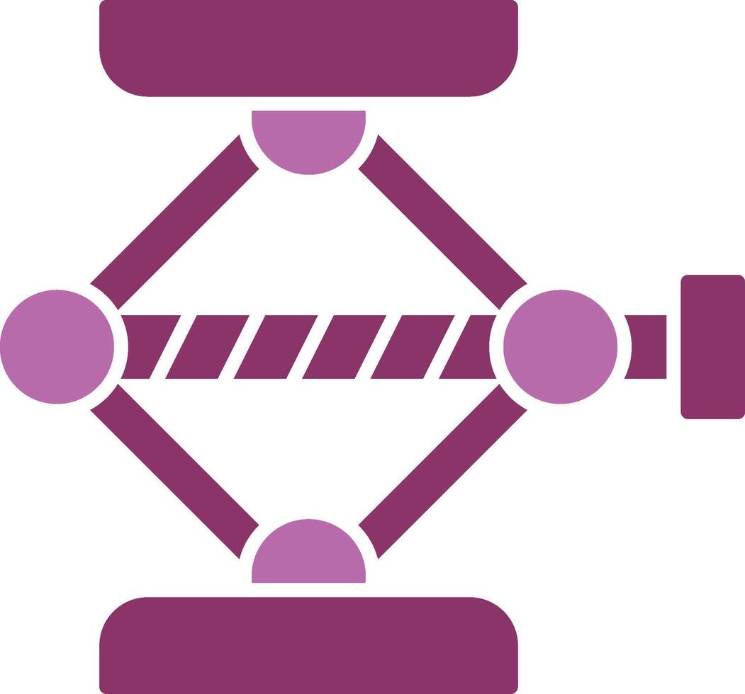 Screw Jack Glyph Two Colour Icon vector