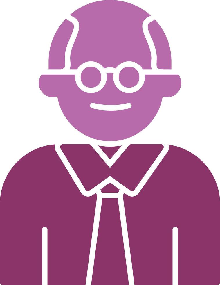 Judge Glyph Two Colour Icon vector
