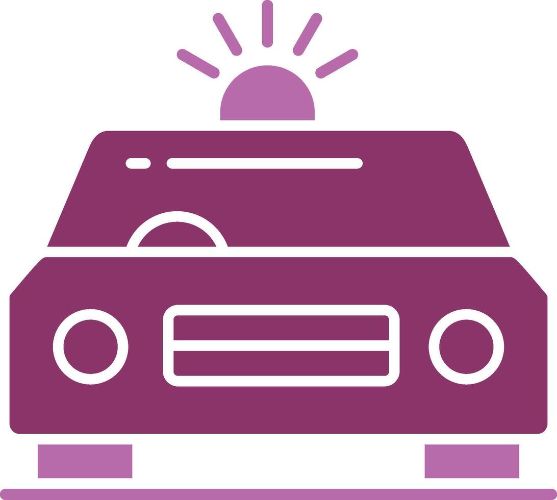 Car Siren Glyph Two Colour Icon vector