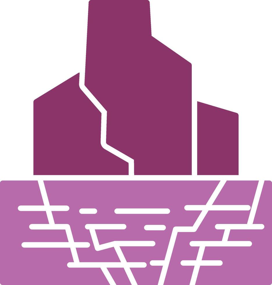 Iceberg Glyph Two Colour Icon vector