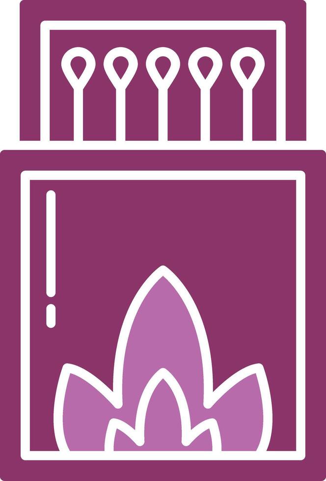 Matches Glyph Two Colour Icon vector
