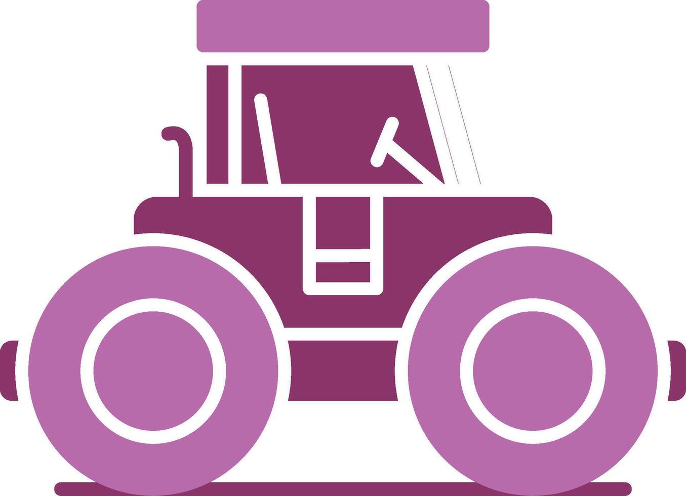 Road Roller Glyph Two Colour Icon vector