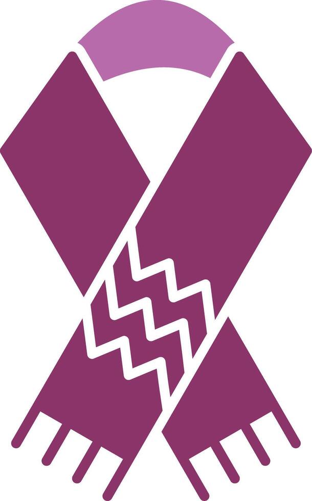 Scarf Glyph Two Colour Icon vector