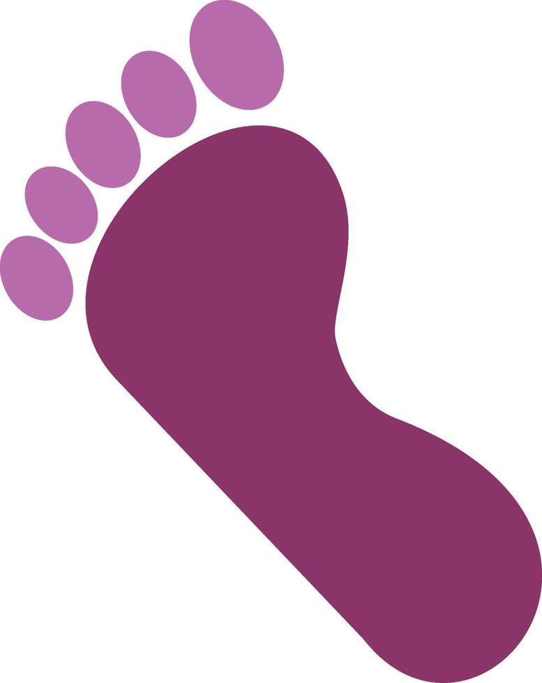 Footprint Glyph Two Colour Icon vector