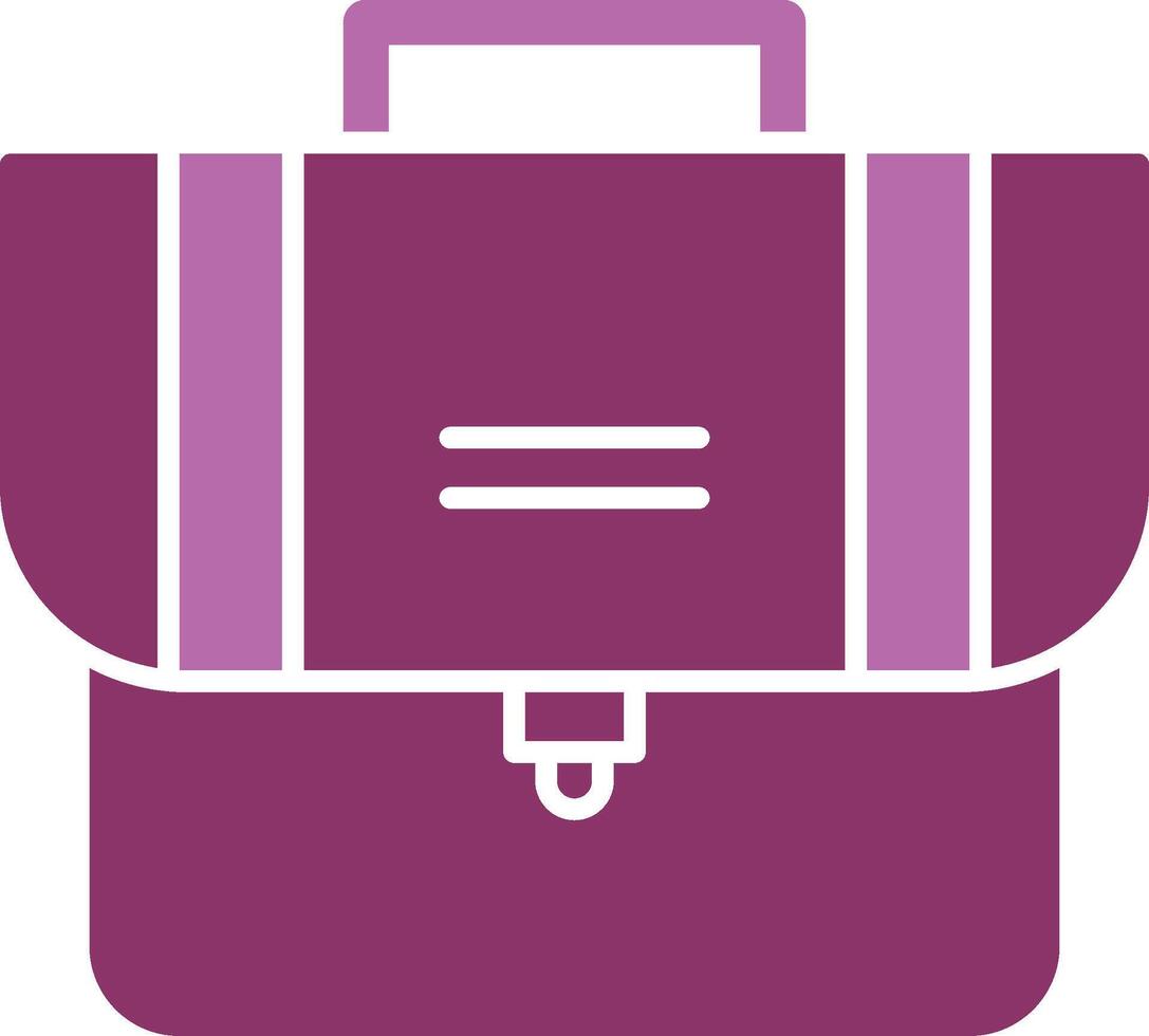 Suitcase Glyph Two Colour Icon vector