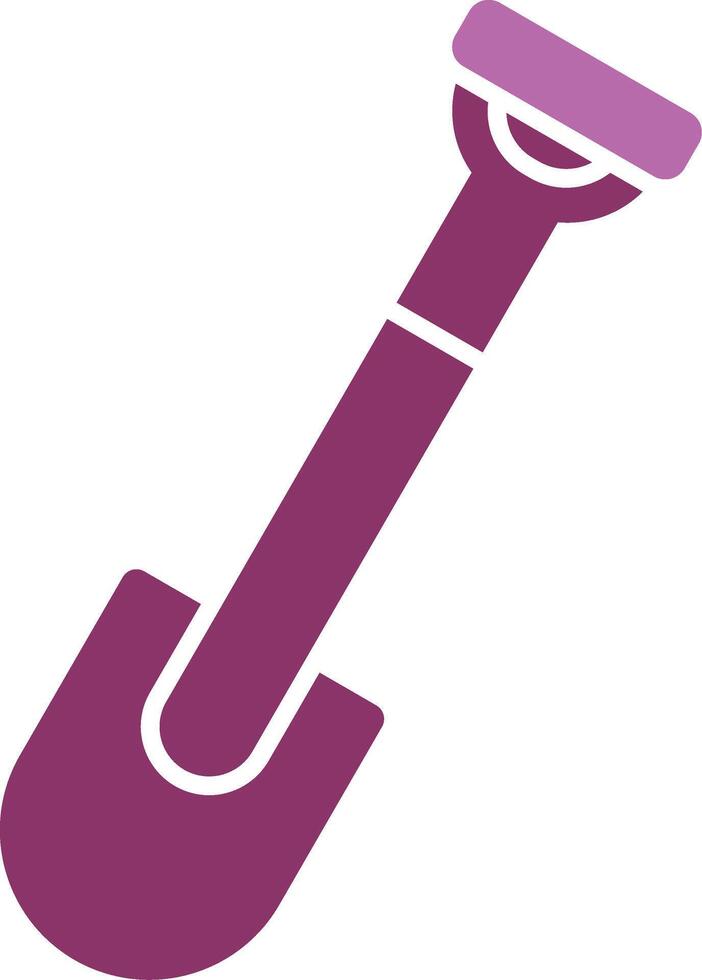 Shovel Glyph Two Colour Icon vector