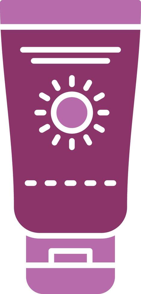 Sunscreen Glyph Two Colour Icon vector