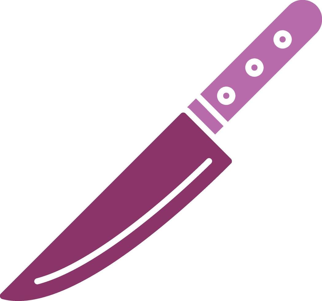 Knife Glyph Two Colour Icon vector