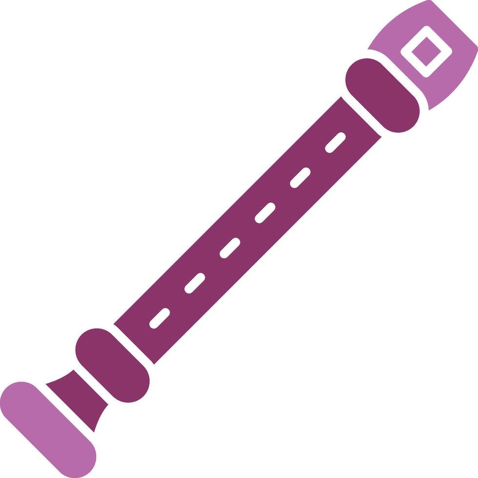 Flute Glyph Two Colour Icon vector