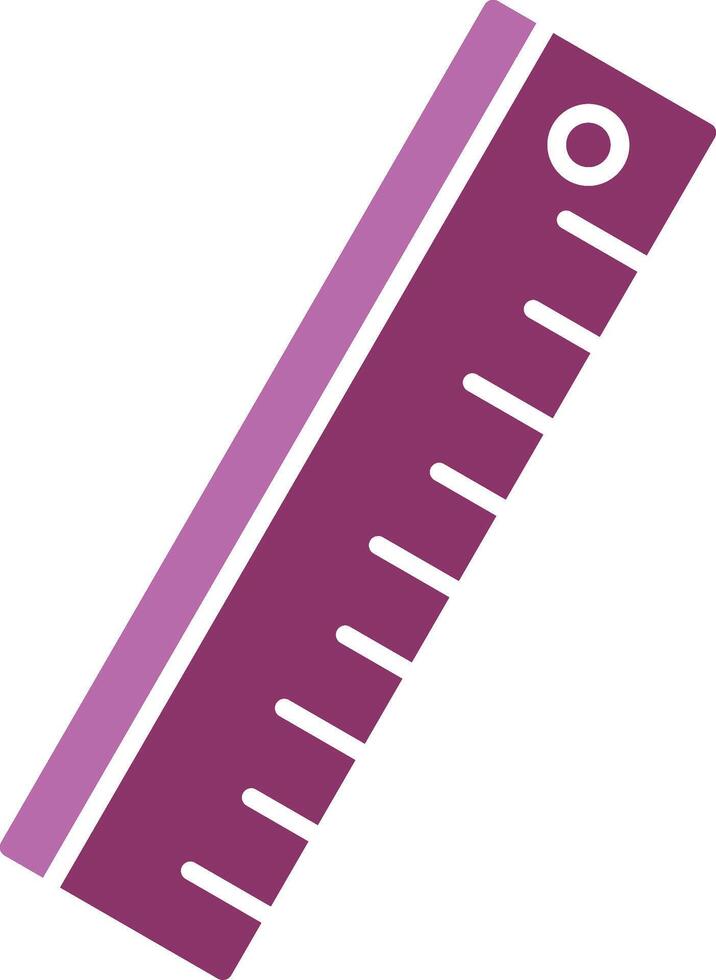 Ruler Glyph Two Colour Icon vector