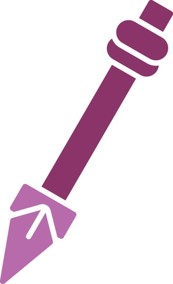 Spear Glyph Two Colour Icon vector