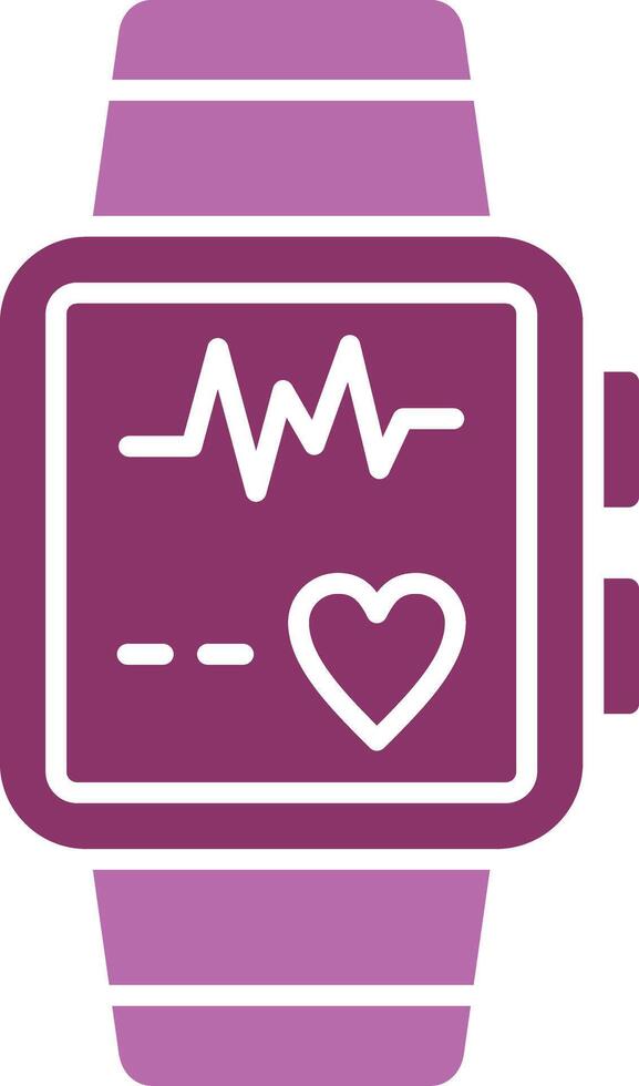 Smart Watch Glyph Two Colour Icon vector