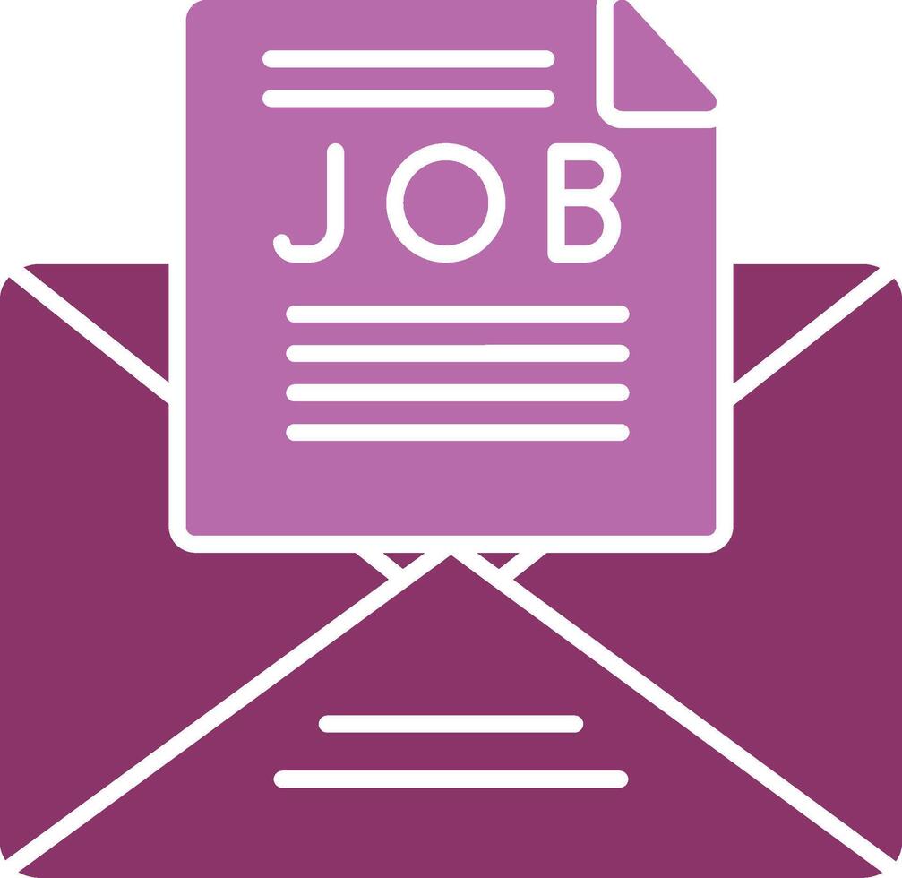 Job Offer Glyph Two Colour Icon vector